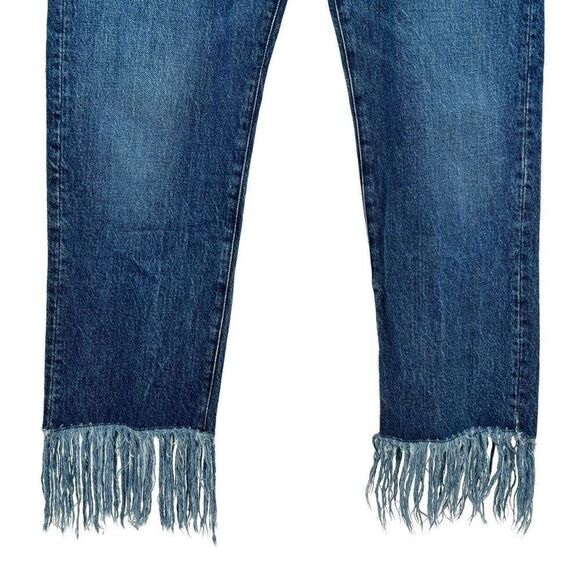3X1 NYC Cropped Fringe Hem Button Fly Jeans Size 27 - Picture 5 of 9